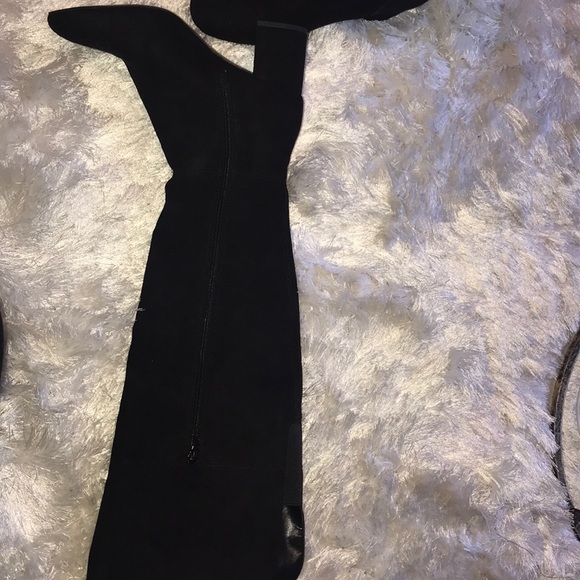 INC Black suede over the knee riding boot. - Picture 3 of 4